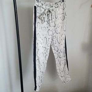 Pam & Gela Snake Print Tie Pants